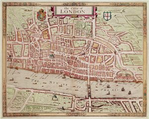 Lontoon kaupungin kartta, 1633 (käsinvärinen kaiverrus)